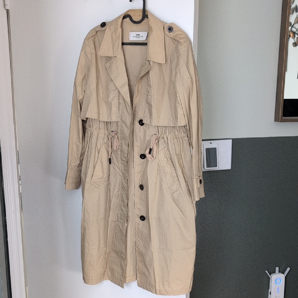 Coach Beige Trench Coat Lightweight